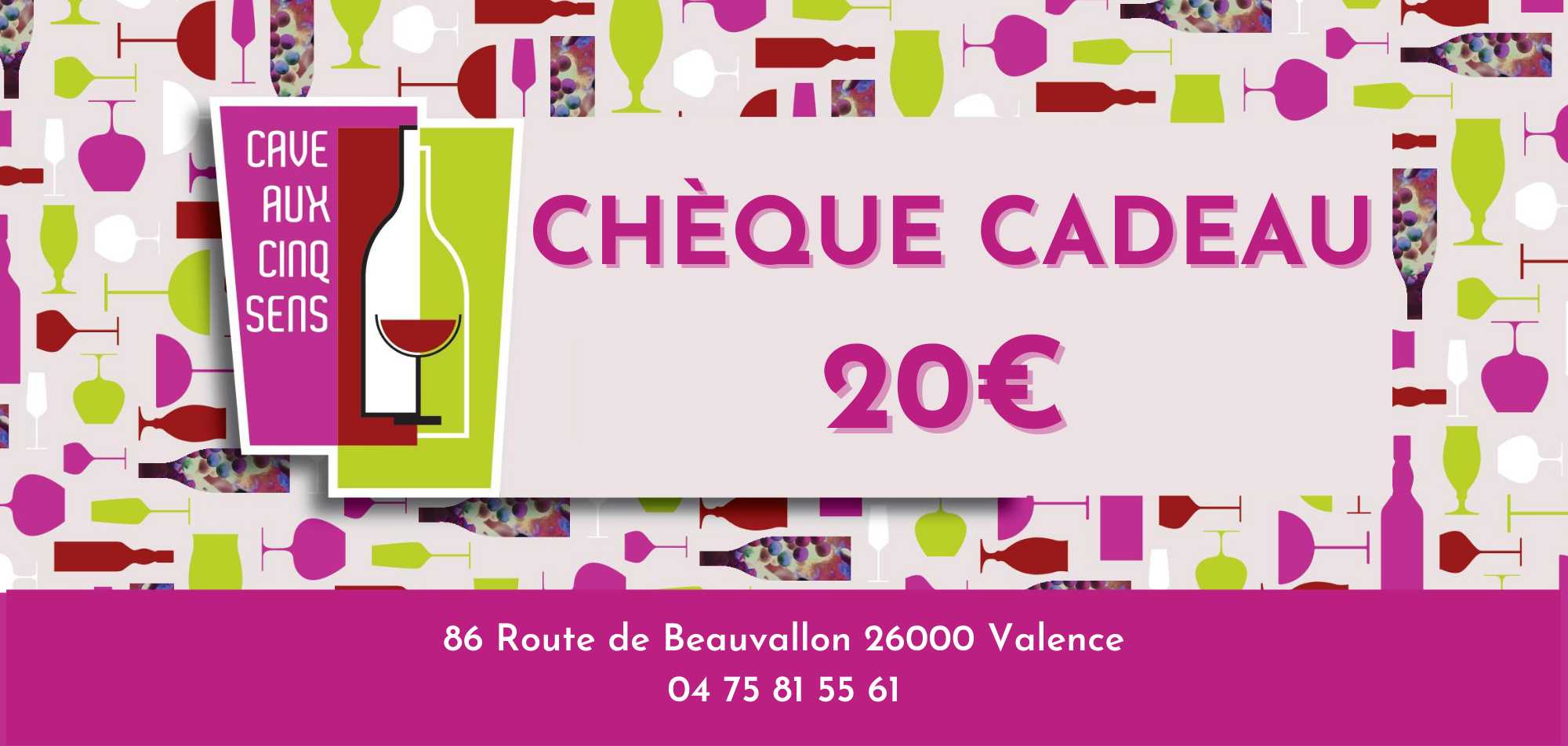 CHEQUE CADEAU DE 20 EUROS – Cave Saint Brice